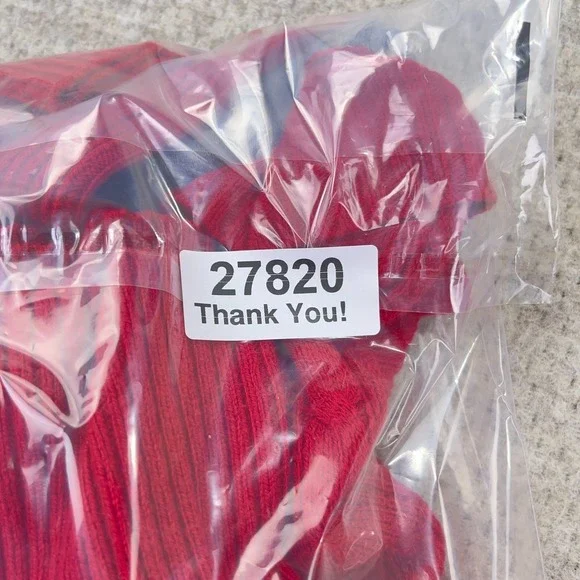 Vintage Y2K American Eagle Sweater Women Medium Red Cable Knit Babydoll Bella - Picture 11 of 11